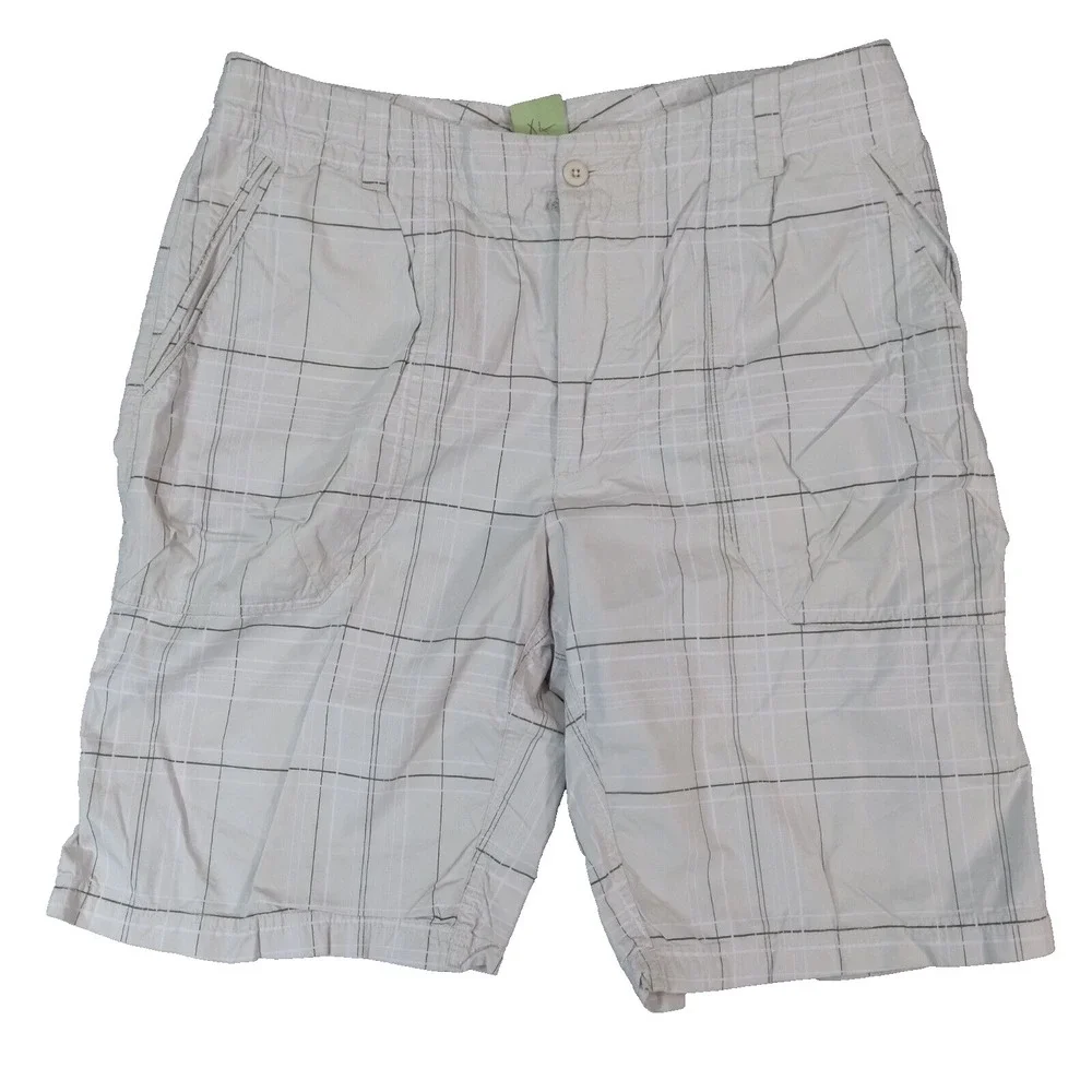 Nike Shorts men's 38 x 12 White plaid Athletic department Bermuda outdoor sports